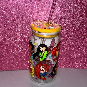 UVDTF Wrapped 16 ounce glass can